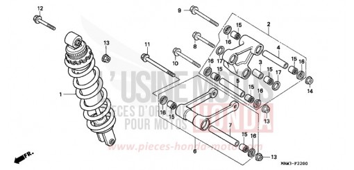KISSEN, HINTEN XL600VT de 1996